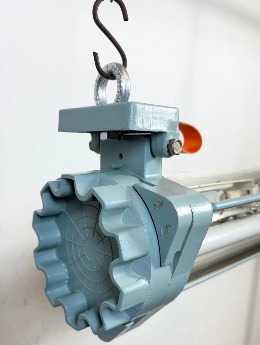 Clearance Pamono East German Industrial Fluorescent Tube Light from Leuchtenbau Wittenberg, 1980s