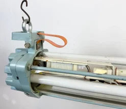 Clearance Pamono East German Industrial Fluorescent Tube Light from Leuchtenbau Wittenberg, 1980s