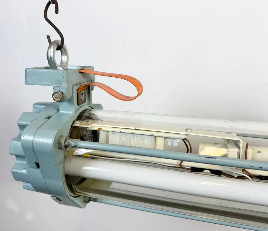 Clearance Pamono East German Industrial Fluorescent Tube Light from Leuchtenbau Wittenberg, 1980s