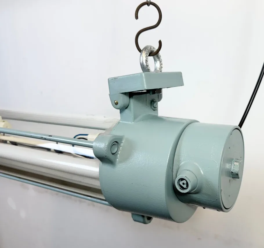 Clearance Pamono East German Industrial Fluorescent Tube Light from Leuchtenbau Wittenberg, 1980s