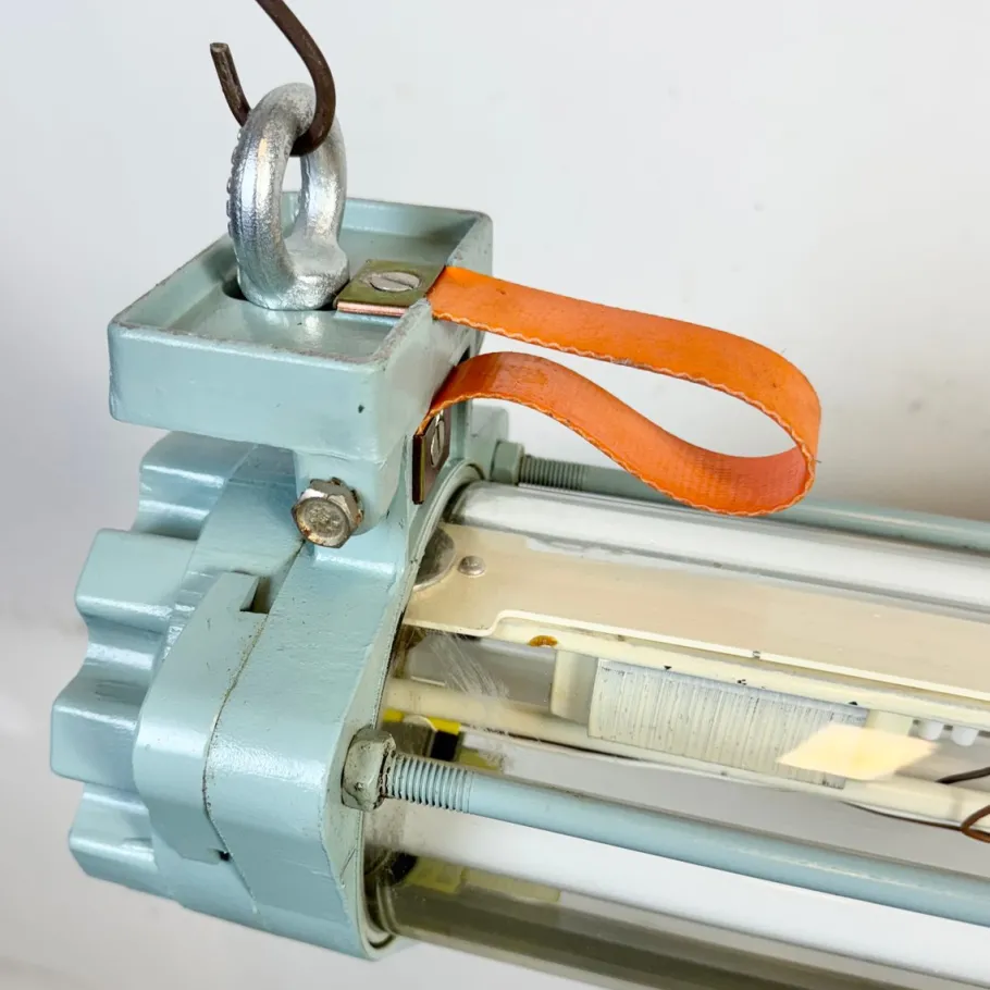 Clearance Pamono East German Industrial Fluorescent Tube Light from Leuchtenbau Wittenberg, 1980s