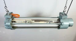 Clearance Pamono East German Industrial Fluorescent Tube Light from Leuchtenbau Wittenberg, 1980s