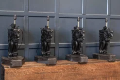 Sale Pamono Ebonised Carved Winged Serpent Gargoyle Table Lamp, 19th Century