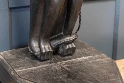 Sale Pamono Ebonised Carved Winged Serpent Gargoyle Table Lamp, 19th Century