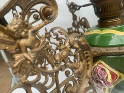 Clearance Pamono Electric and Candle Lamp, 1900s