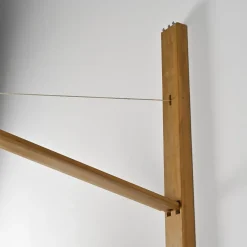 Clearance Pamono Elm Floor Lamp with Pleated Paper Shade, France, 1970s