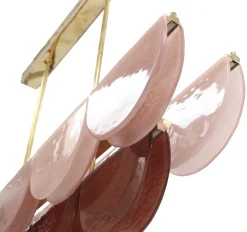 New Pamono Elongated Murano Glass Ceiling Lamp