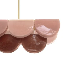 New Pamono Elongated Murano Glass Ceiling Lamp
