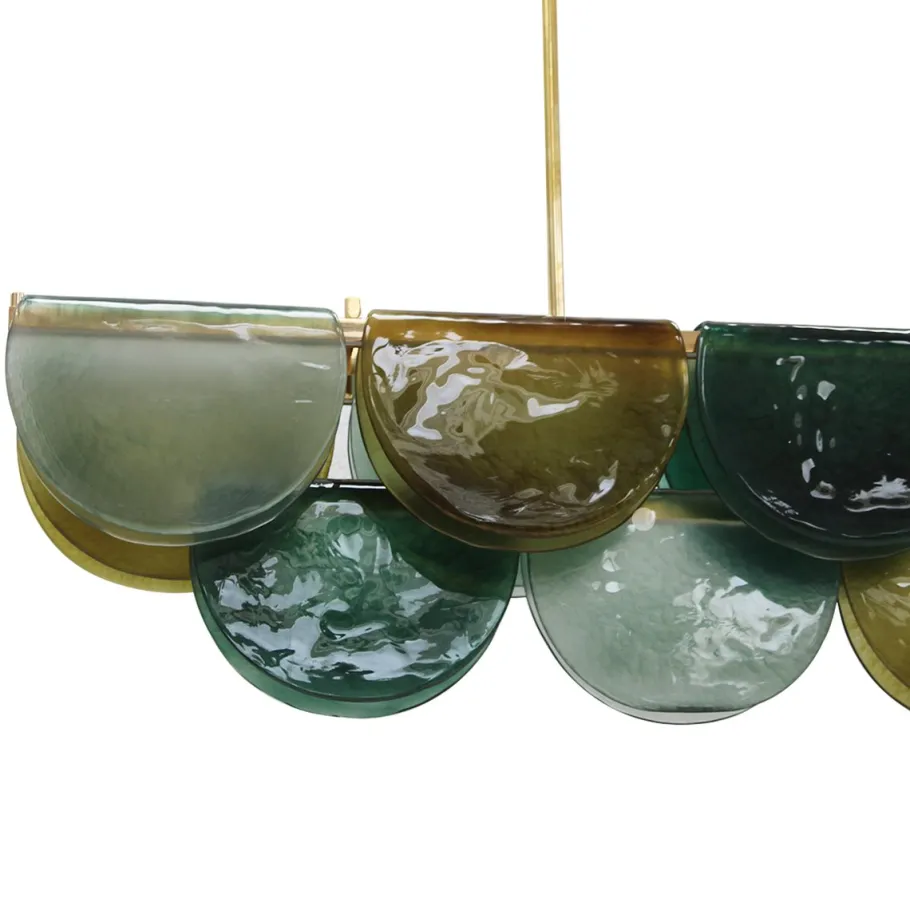 Hot Pamono Elongated Murano Glass Hanging Lamp
