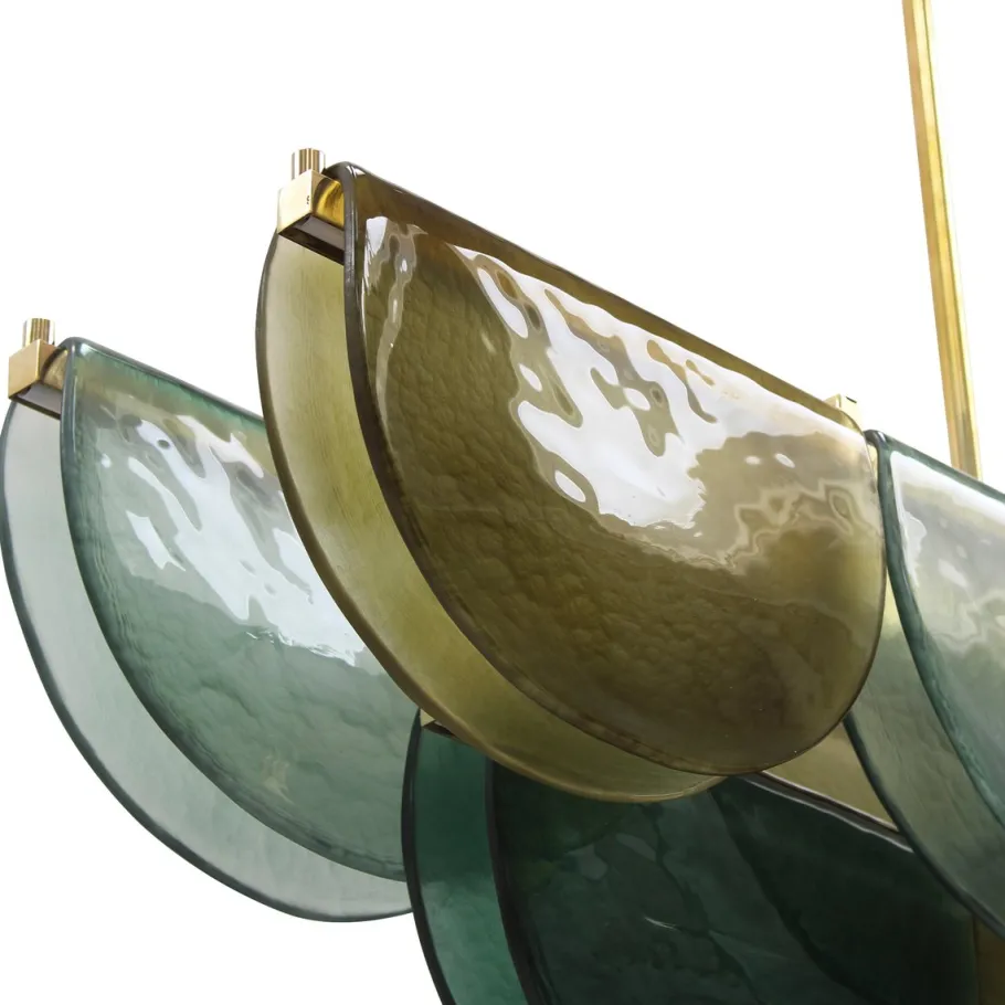 Hot Pamono Elongated Murano Glass Hanging Lamp