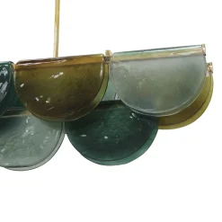 Hot Pamono Elongated Murano Glass Hanging Lamp