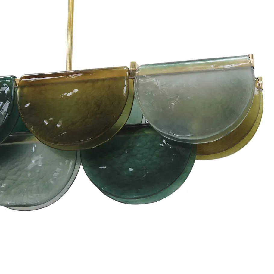 Hot Pamono Elongated Murano Glass Hanging Lamp