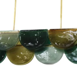 Hot Pamono Elongated Murano Glass Hanging Lamp