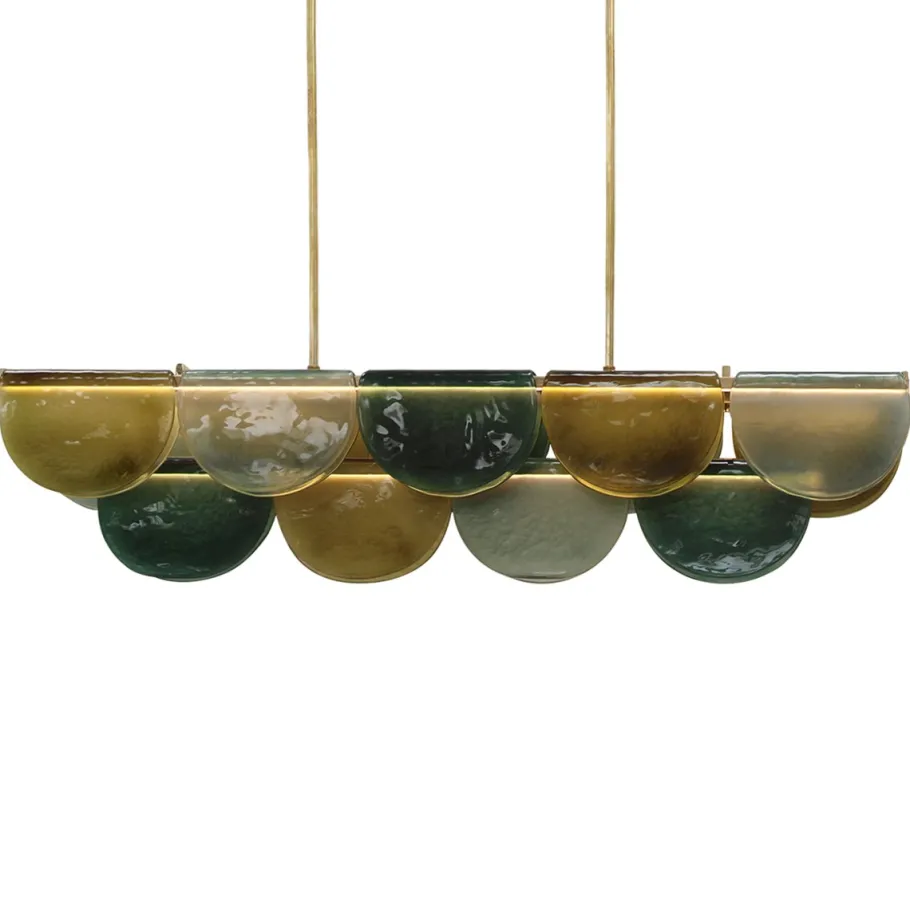 Hot Pamono Elongated Murano Glass Hanging Lamp