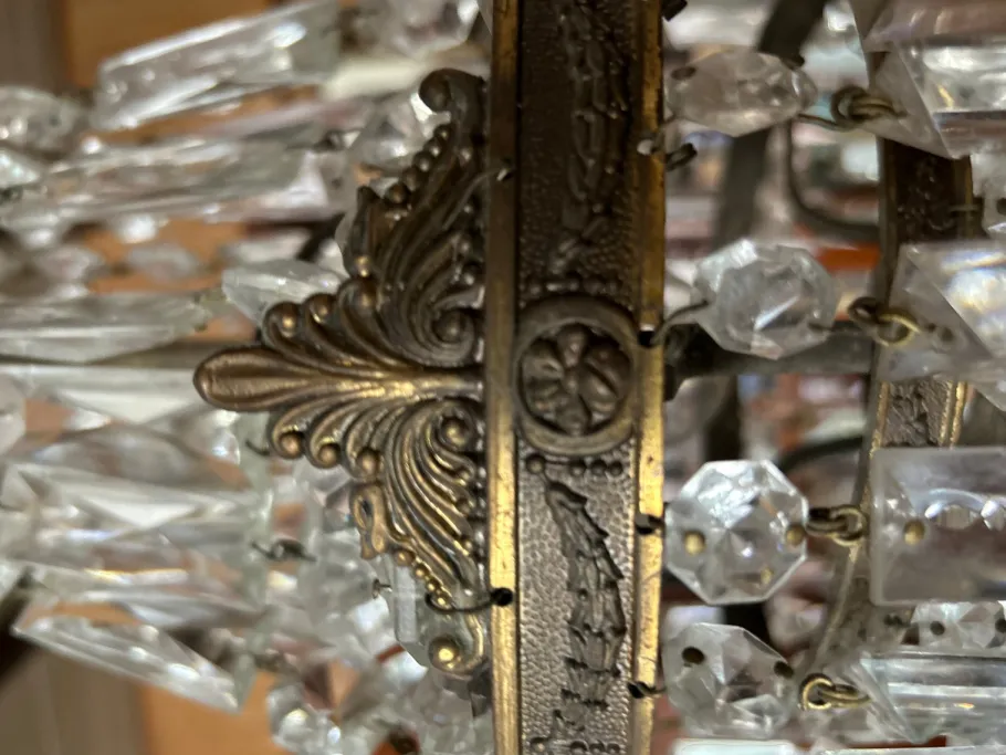 Hot Pamono Empire Chandelier with Crystal Drops