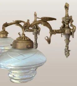 Discount Pamono Empire Dragons Wall Lamps, 1950s, Set of 2