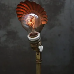 New Pamono Empire French Brass Desk Lamp with Metal Shell Shade