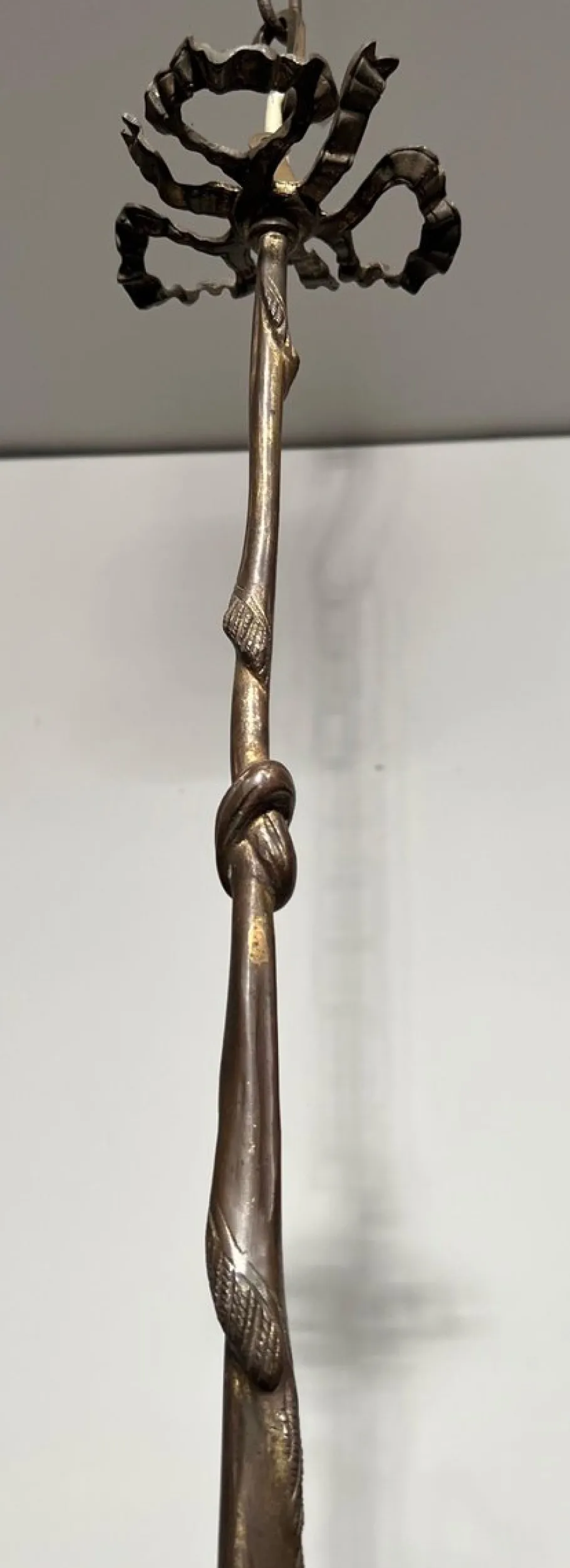 Hot Pamono Empire Style Bronze 3-Light Chandelier with Eagle Heads, France, 1900