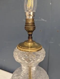 Discount Pamono Empire Style Lamp Base in Cut Crystal and Bronze