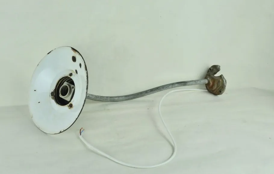 Hot Pamono Enameled Metal Garden Light, 1940s