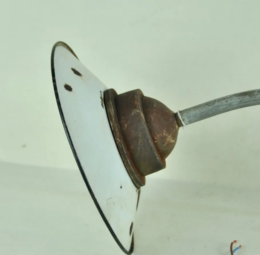 Hot Pamono Enameled Metal Garden Light, 1940s