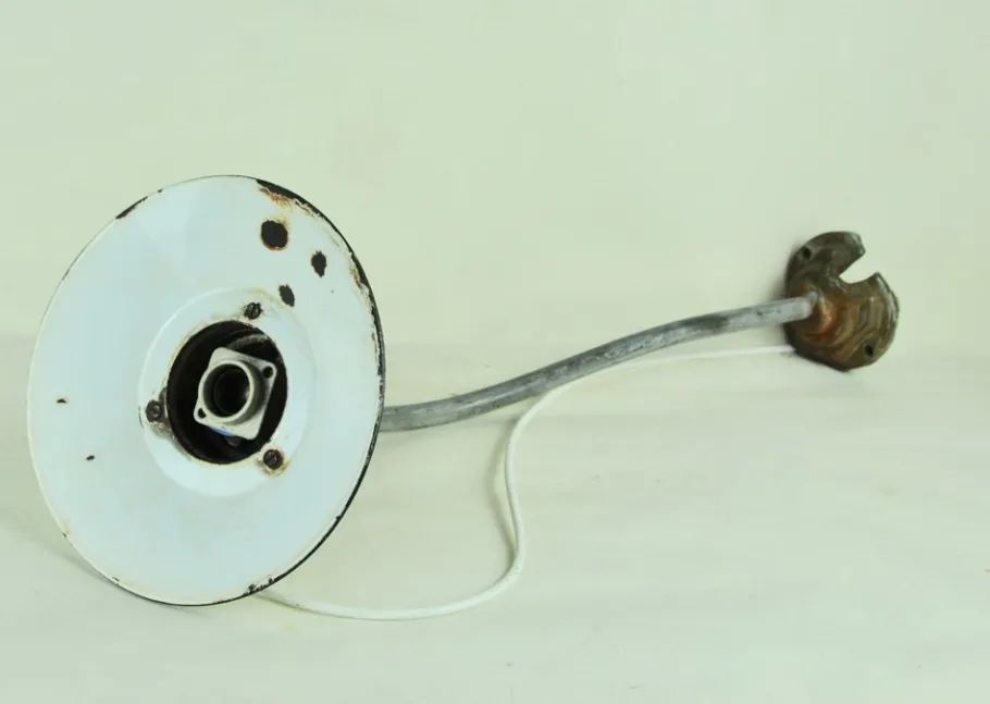 Hot Pamono Enameled Metal Garden Light, 1940s