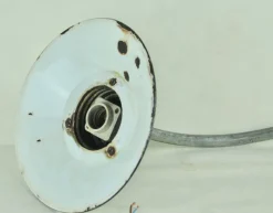 Hot Pamono Enameled Metal Garden Light, 1940s