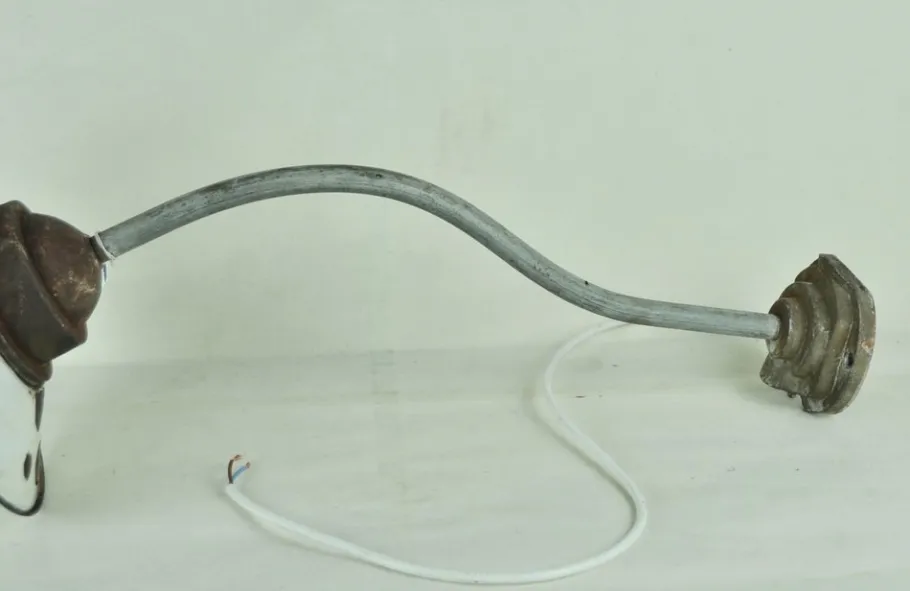 Hot Pamono Enameled Metal Garden Light, 1940s