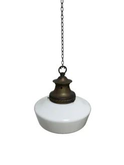 Online Pamono English Opaline Milk Glass Church Pendant with Finial, 1920s