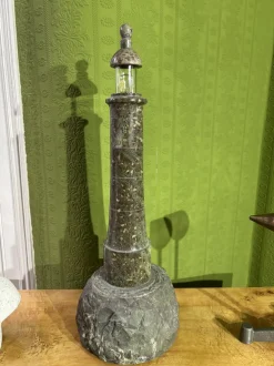 Discount Pamono English Serpentine Stone Lighthouse Lamp 1930s by Unknown for Unknown, 1920s