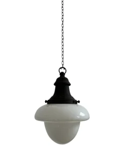 Hot Pamono English 2-Tone Opaline Milk Glass Church Pendant, 1920s