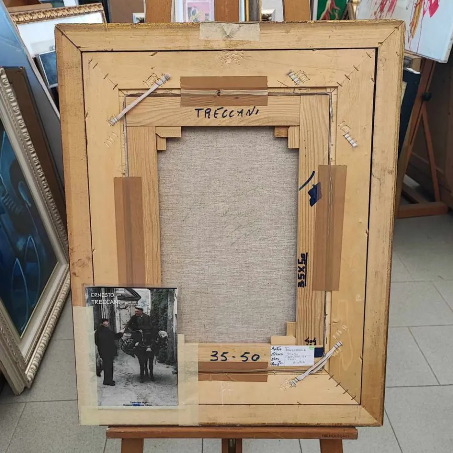 Clearance Pamono Ernesto Treccani, Oil on Canvas