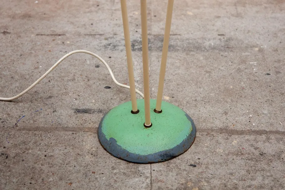 Clearance Pamono Expo 58 Green Mushroom Floor Lamp from BEGA, 1950
