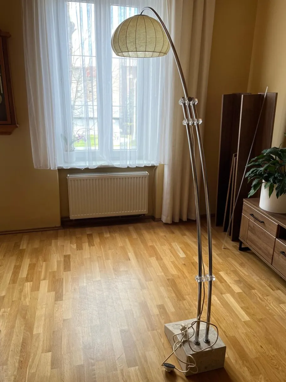 New Pamono Extendable Arc Cocoon Floor Lamp from Hustadt Leuchten, Germany, 1970s