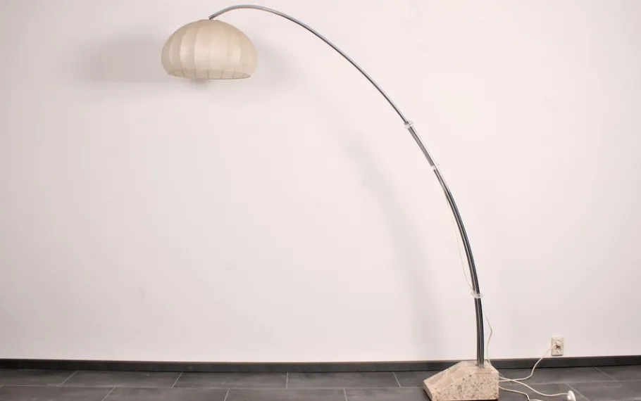 New Pamono Extendable Bow Floor Lamp with Marble Base from Hustadt Leuchten, 1960s