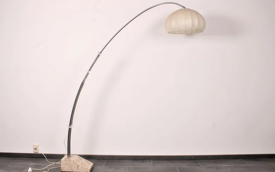 New Pamono Extendable Bow Floor Lamp with Marble Base from Hustadt Leuchten, 1960s