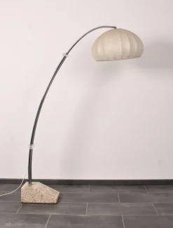 New Pamono Extendable Bow Floor Lamp with Marble Base from Hustadt Leuchten, 1960s