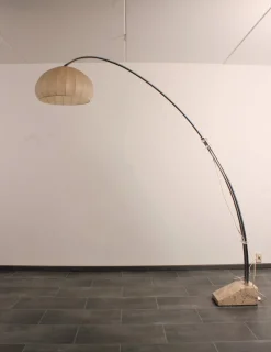 New Pamono Extendable Bow Floor Lamp with Marble Base from Hustadt Leuchten, 1960s