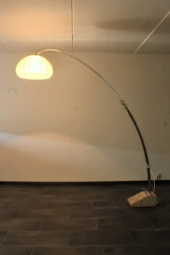 New Pamono Extendable Bow Floor Lamp with Marble Base from Hustadt Leuchten, 1960s