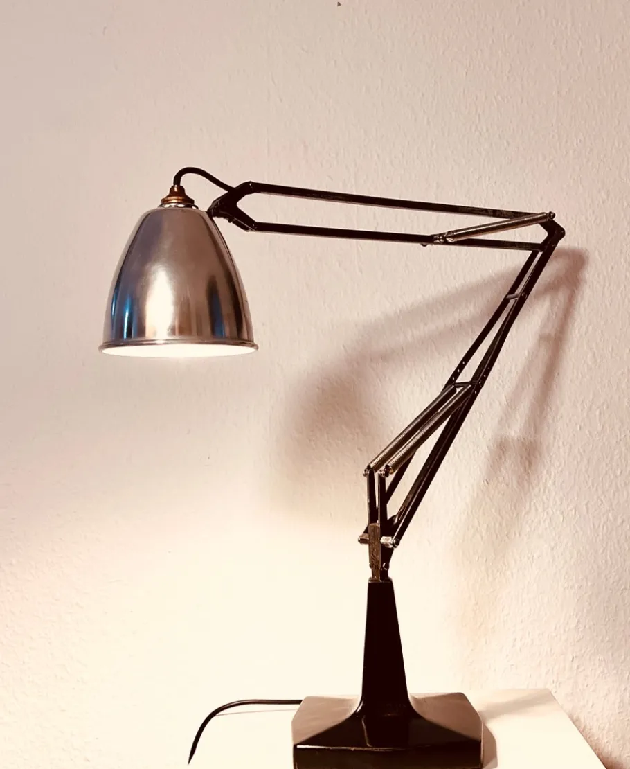 Hot Pamono Extra Large The Anglepoise Mod. 1208 Desk Lamp by George Carwardine, 1933, Early Production Architect's Lamp