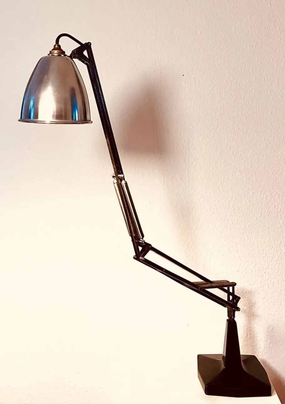 Hot Pamono Extra Large The Anglepoise Mod. 1208 Desk Lamp by George Carwardine, 1933, Early Production Architect's Lamp