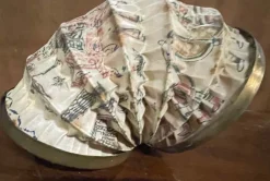 New Pamono Fabric and Brass Lantern, 1890s