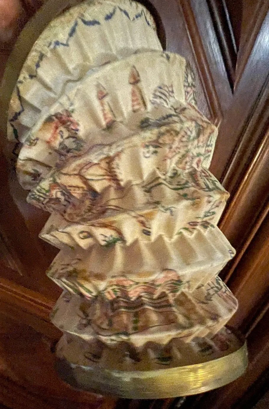 New Pamono Fabric and Brass Lantern, 1890s