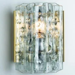 Discount Pamono Faceted Tubes Wall Lights attributed to Doria Leuchten, 1960s, Set of 2