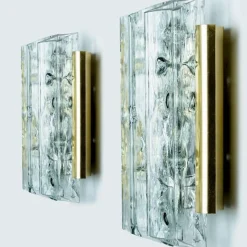 Discount Pamono Faceted Tubes Wall Lights attributed to Doria Leuchten, 1960s, Set of 2