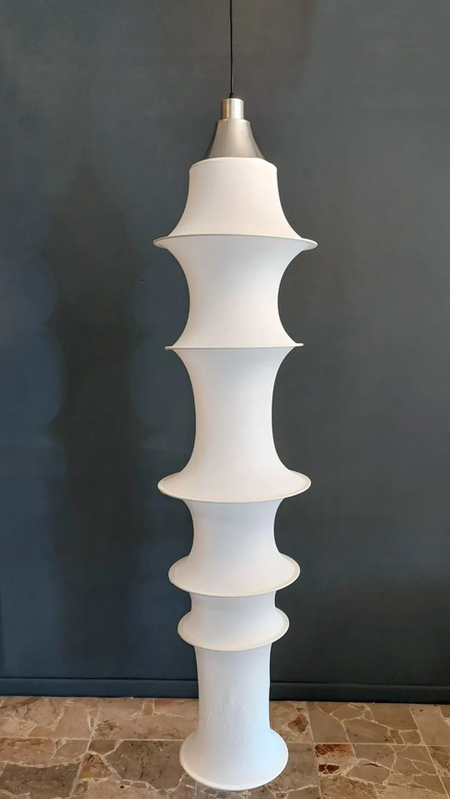 Online Pamono Falkland Suspension Lamp by Bruno Munari for Danese, Italy, 1960s