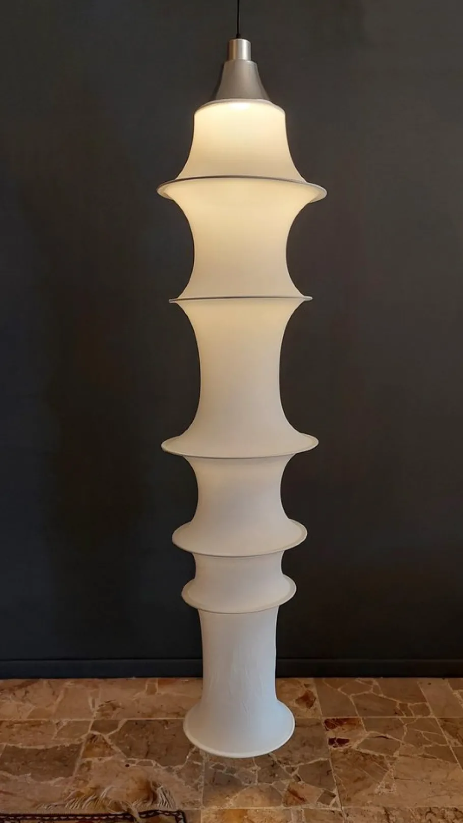 Online Pamono Falkland Suspension Lamp by Bruno Munari for Danese, Italy, 1960s