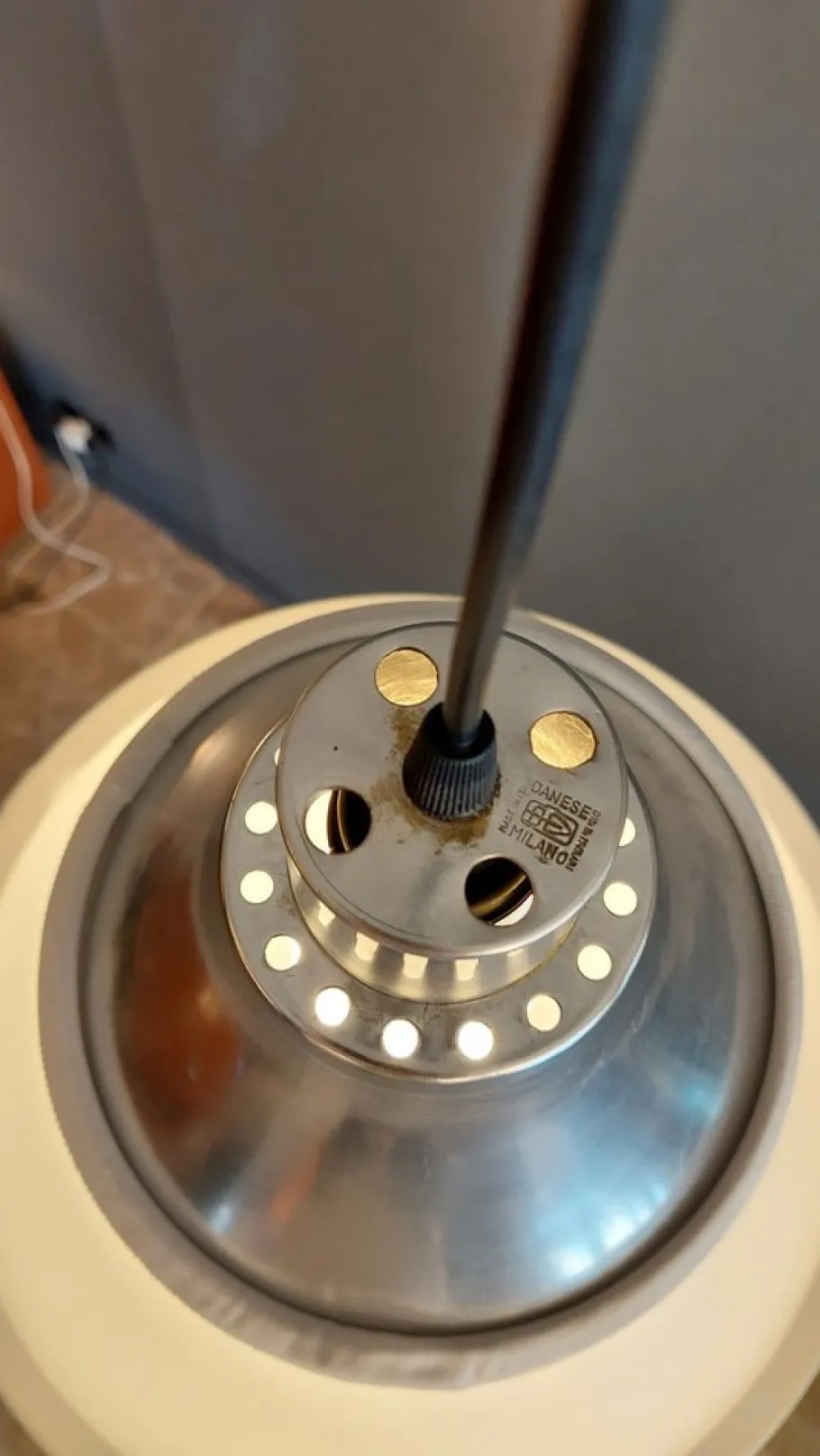 Online Pamono Falkland Suspension Lamp by Bruno Munari for Danese, Italy, 1960s