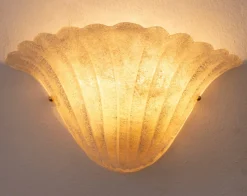 Discount Pamono Fan-Shaped Wall Light in Alabaster Scavo with Grit, Italy, 1990s