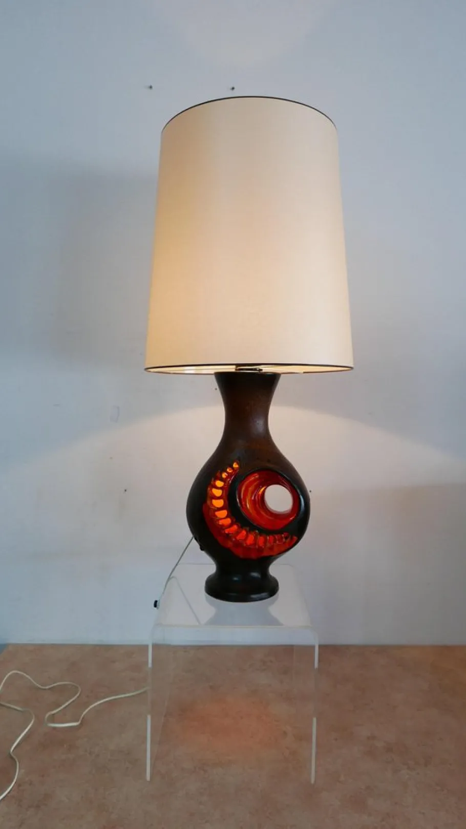 Clearance Pamono Fat Lava Ceramic Lamp by Walter Gerhards, Germany, 1970s